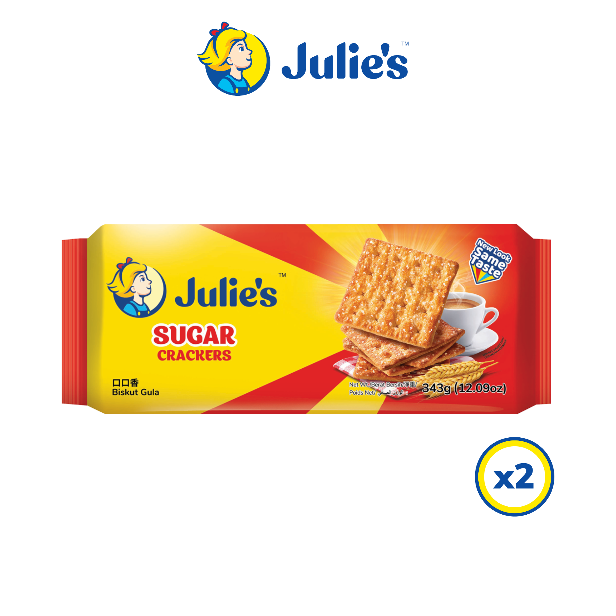 Julie's Sugar Crackers 343g x 2 packs