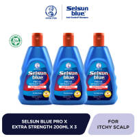 [Trio Pack] Selsun Blue Selsun Blue Pro-X Extra Strength Shampoo 200ml | 3-in-1 Bundle