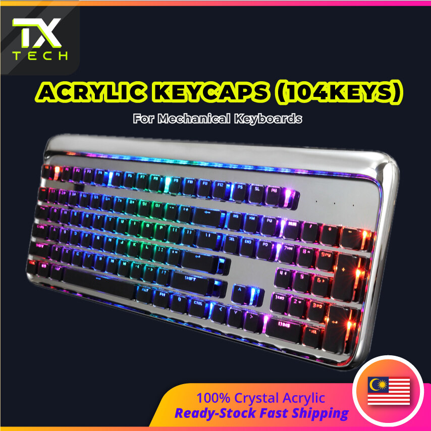 Colourful 104 Keys Low Profile Keycaps Backlit Crystal Edge for ...