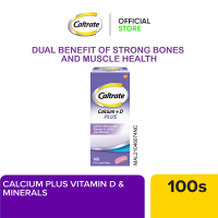 Caltrate 600 Plus Calcium Dietary Supplement For Bone Health With Vitamin D & Minerals (1 x 100s)