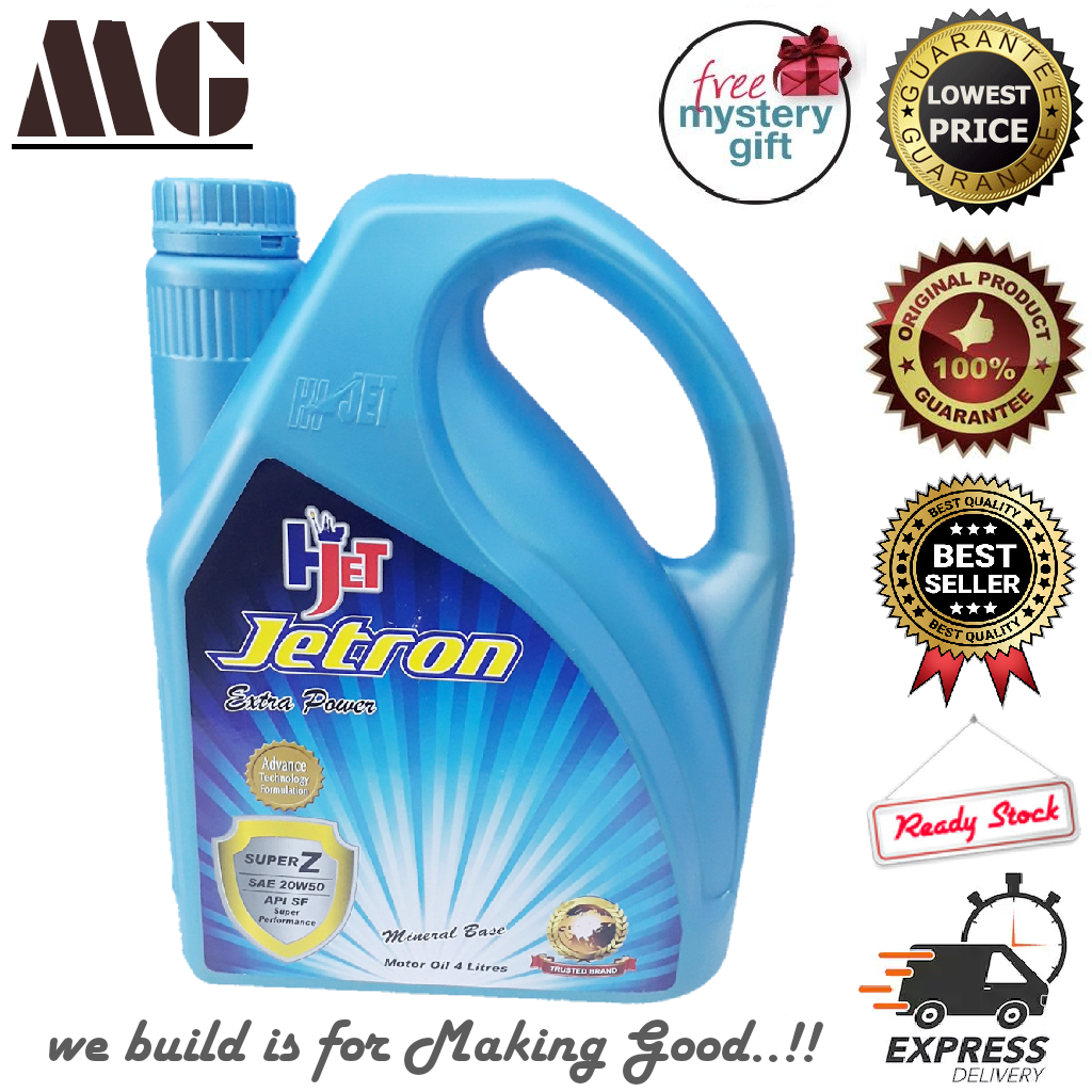 JETRON EXTRA POWER SUPER Z 20W-50 MINERAL 4L RACING CAR PERFORMANCE AUTOMOTIVE ENGINE OIL 5000KM  RAYA PROMO HOT PROMOTION SUPER DEAL SELLING FAST FREE DELIVERY TODAY ECO GOOD BEST SELLER OFFER LELONG CHEAP