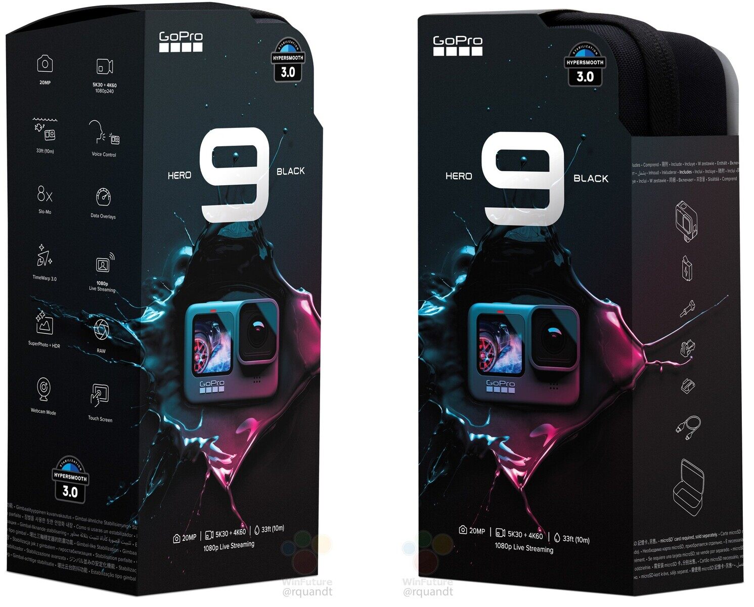 GOPRO HERO 9 Black / HERO 9 / Hero9 / HERO 9 BUNDLE 5K Video 20MP Streaming Camera Built-In Mounting with Folding Fingers  HERO9 Black Mods Compatibility 1 Year Warranty