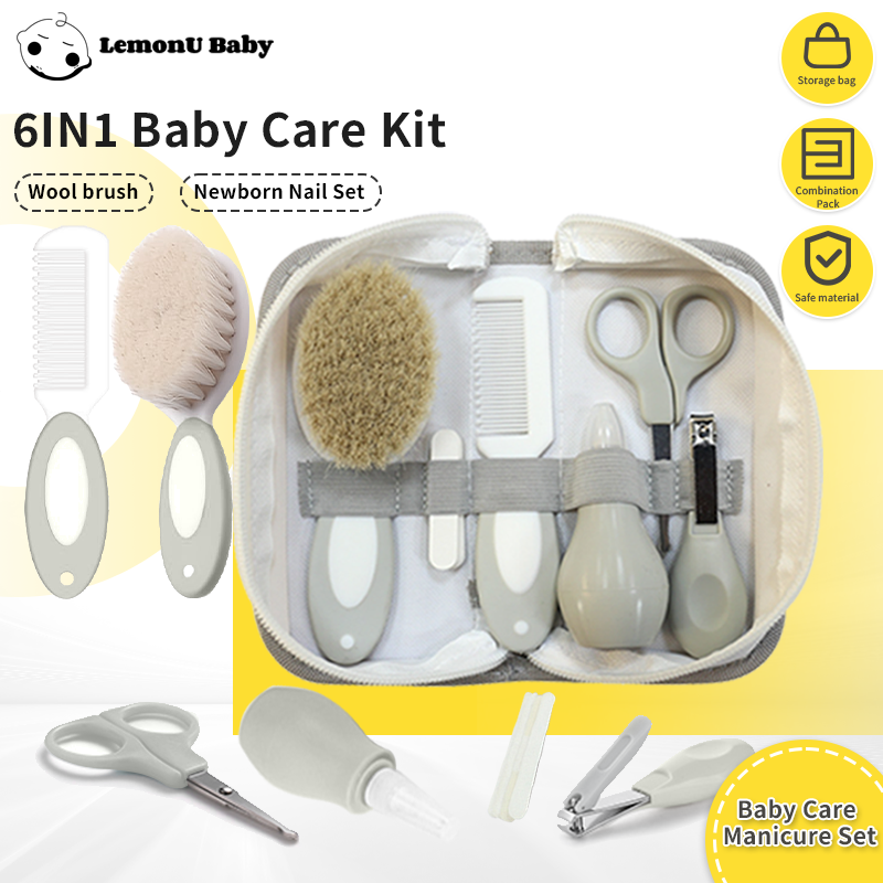 6IN1 Baby Care Kit Baby Nail Clipper Set Baby Healthcare and Grooming Kit