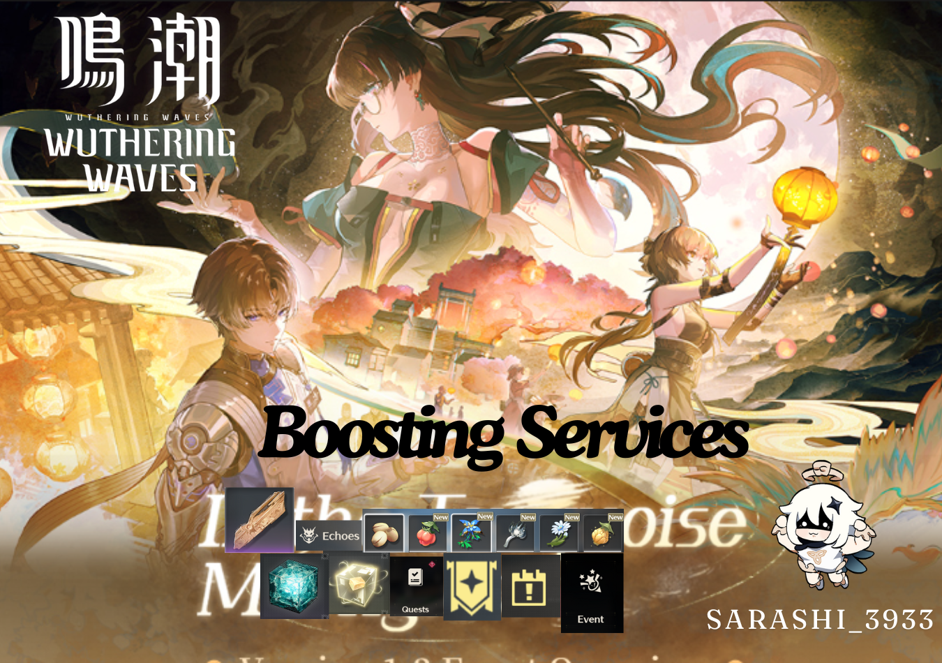 Wuthering Waves Boosting / farming daily quest / echo adn etc