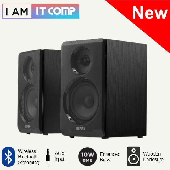 Edifier R33BT - 2.0 Bookshelf Speakers with Bluetooth 5.0 / AUX Input / 10W RMS