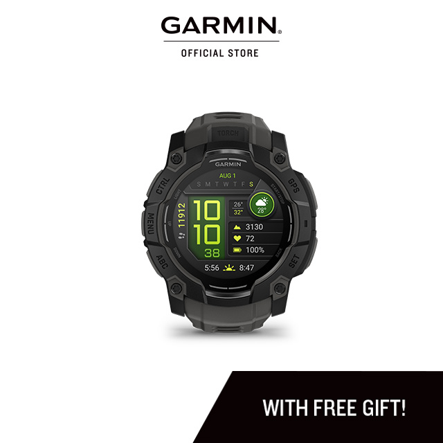 Garmin Instinct 3 - Jam Tangan GPS Tangguh dengan Skrin