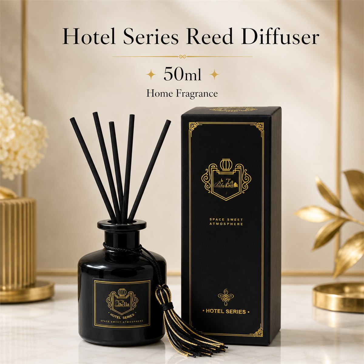 🔥 STOCK CLEARANCE Hotel Series Reed Diffuser 50ml | Luxury Home Fragrance Aromatherapy Diffuser | Long Lasting Room Per