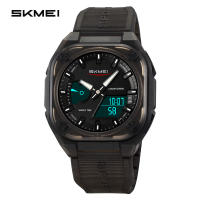 SKMEI 2328 Men Women Sports Waterproof Watch 3Time Chrono Alarm Date Week Display LED Light (48 mm)