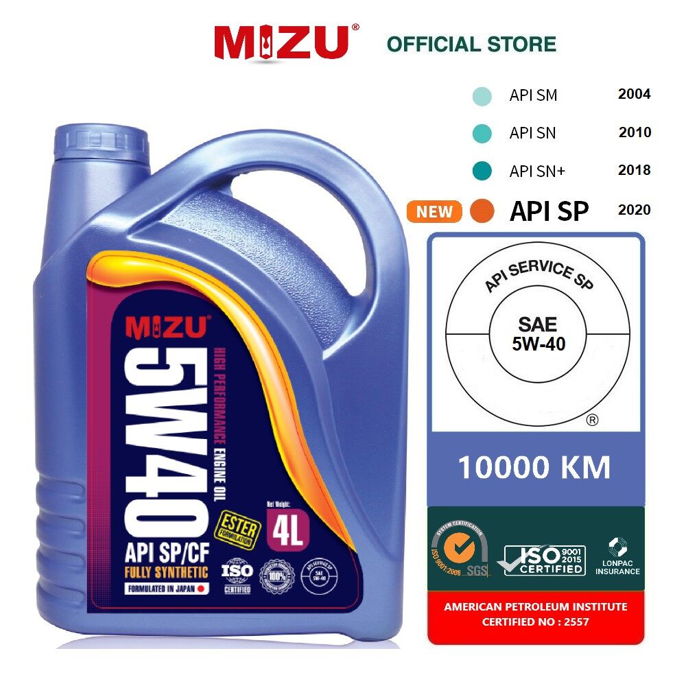 [ 2021 API SP] 5W40 [Ester Formulated] Fully Synthetic Oil 4L minyak ...