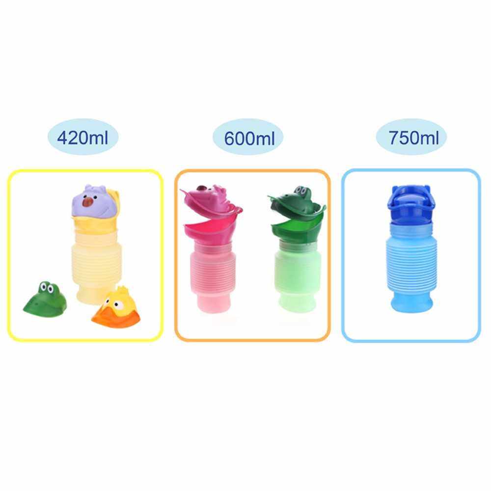 Best Selling Portable Kids Urinal Travel Outdoor Camping Use Car Potty Bottle Mini Size Compact Cute Toilet (Pink)