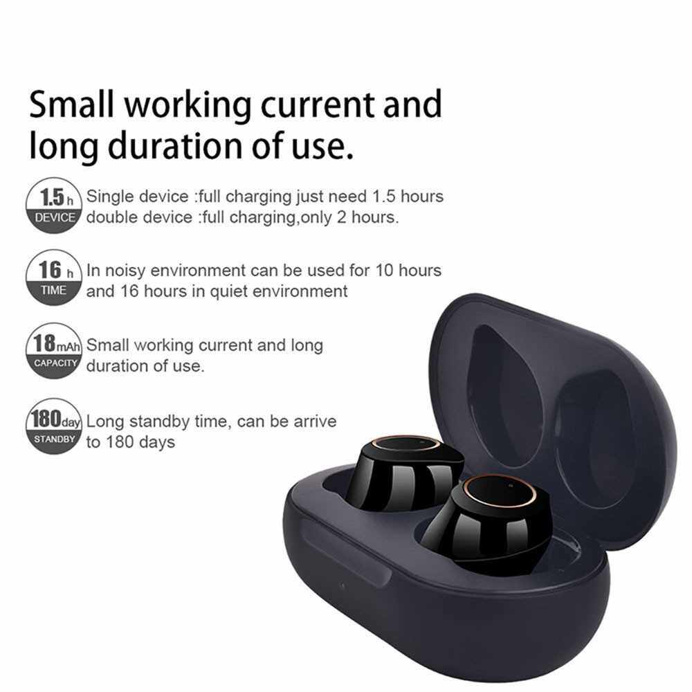 Z-100 Mini Small Invisible Rechargeable Hearing Device Noise Reduction Sound Amplifier with Recharging Base (White)