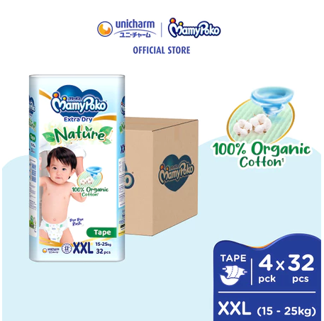 ⭐READY STOCK⭐ MamyPoko Extra Dry Tape - XXL32 (4 Packs128 Pcs)