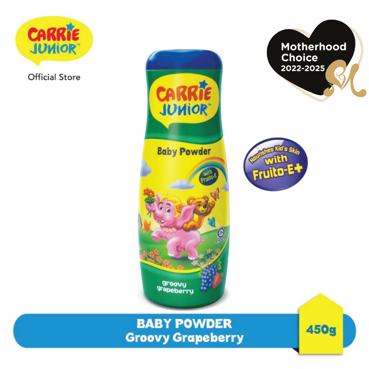 CARRIE JUNIOR Baby Powder - Groovy Grapeberry [450g / 280g / 125g] / Body Powder / Soothing / Skin Protection / Body Absorbent