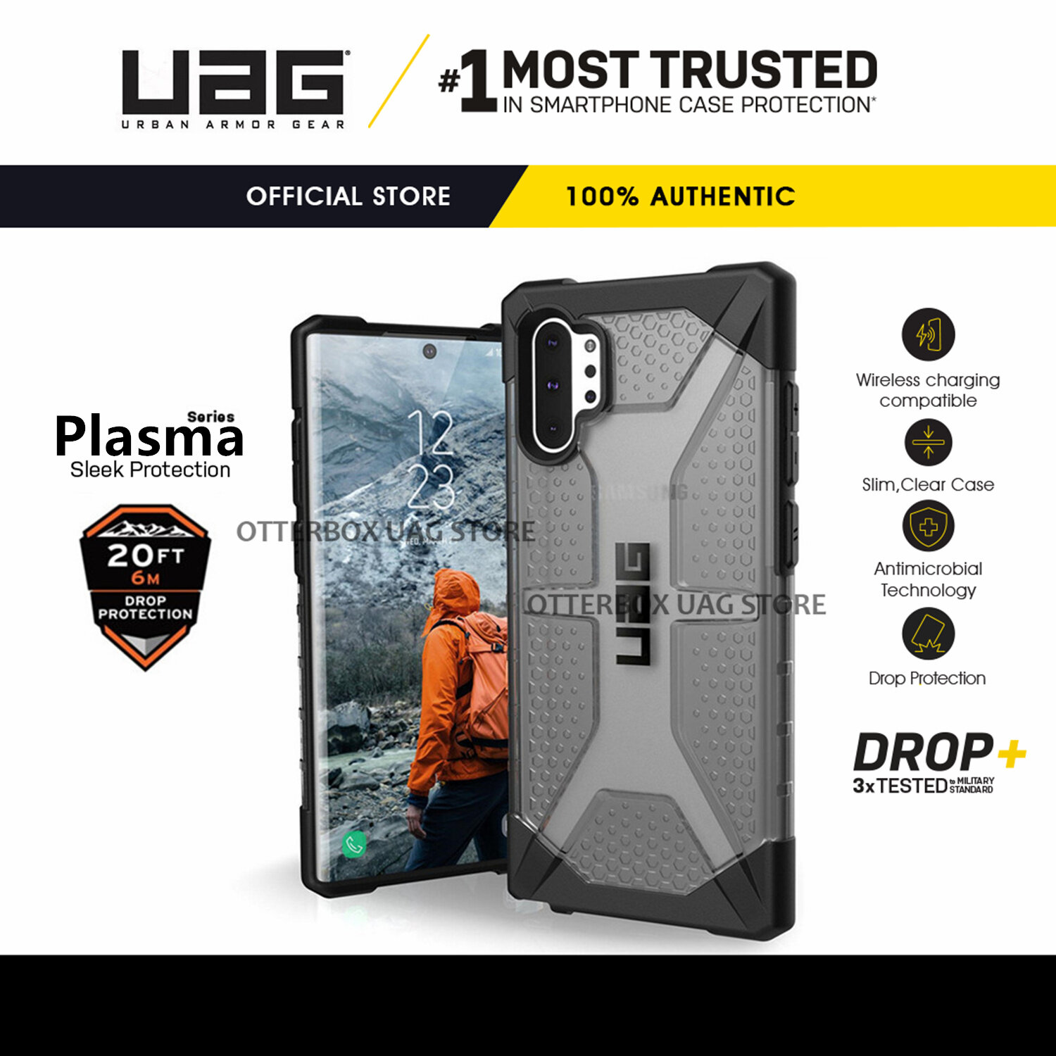 Ốp lưng UAG Plasma Cho Samsung Galaxy Note 10+ Plus / Galaxy Note 20 Ultra 5G