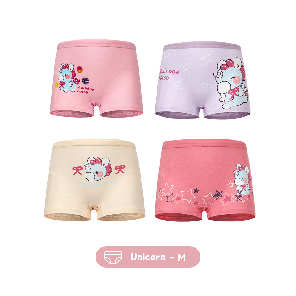 6pcs/lot Children Cotton Underwear Female Cartoon Printed Baby Bunny Girls  Underwear Boxer Briefs Kids Panties-a5-0112-13m