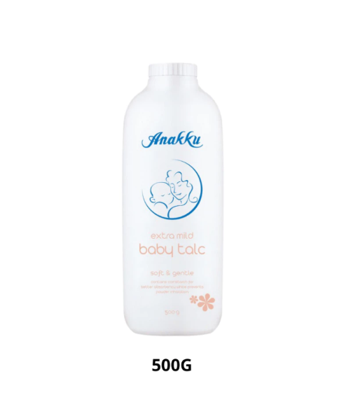 Anakku Baby Talcum Bedak Bayi Talkum 1 x 500 gm or 2 x 500gm Value Pack