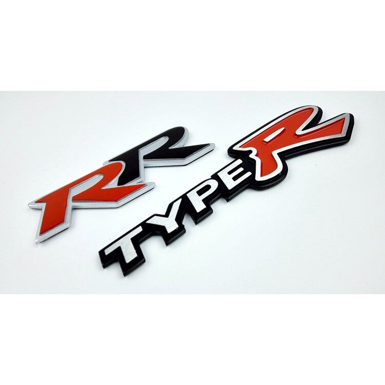 Hot New Fit Honda Civic Integra RR Type-R Logo Emblem Badge MUGEN for Trunk - Alloy Made