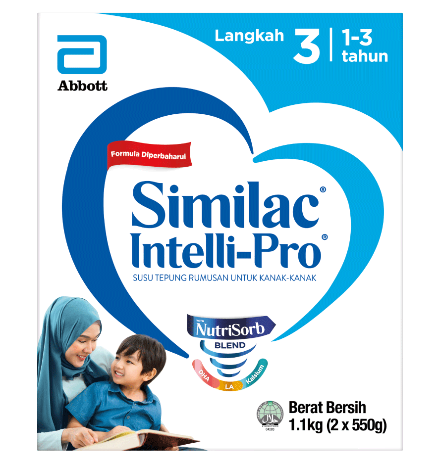 【奶粉】NEW PACK! Abbott Similac Intelli-Pro Step 3 1-3 tahun 550g/1.1kg/1.65kg