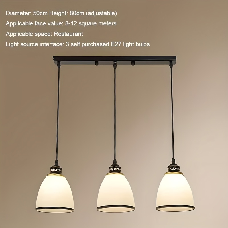 New Model Restaurant Pendant Lamp - Three-head Modern And Simple Dining Table For The Living Room. Trendy And Luxurious Creative Home Lighting Fixture.