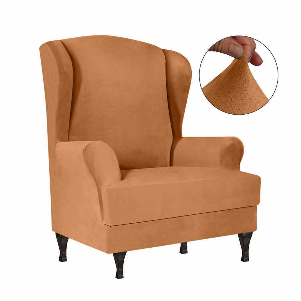 Sofa Cover Stretch Recliner Chair Cover Furniture Protector Couch Soft with Elastic Fabric (Camel)