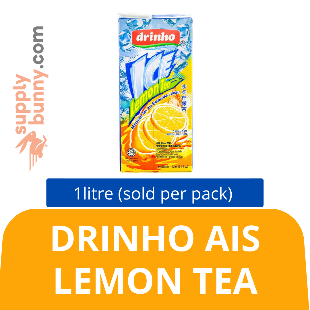 Drinho Ais Lemon Tea 1litre (sold per pack) 顶好冰柠檬茶饮料 PJ Grocer Minuman Ice Lemon Teh