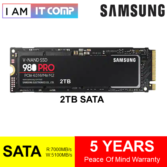 Samsung SSD 980 Pro PCIE M.2 SATA (1TB / 2TB) / NVMe Solid State Drive / LPDDR4 DRAM / ( MZV8P1T0BW / MZV8P2T0BW)