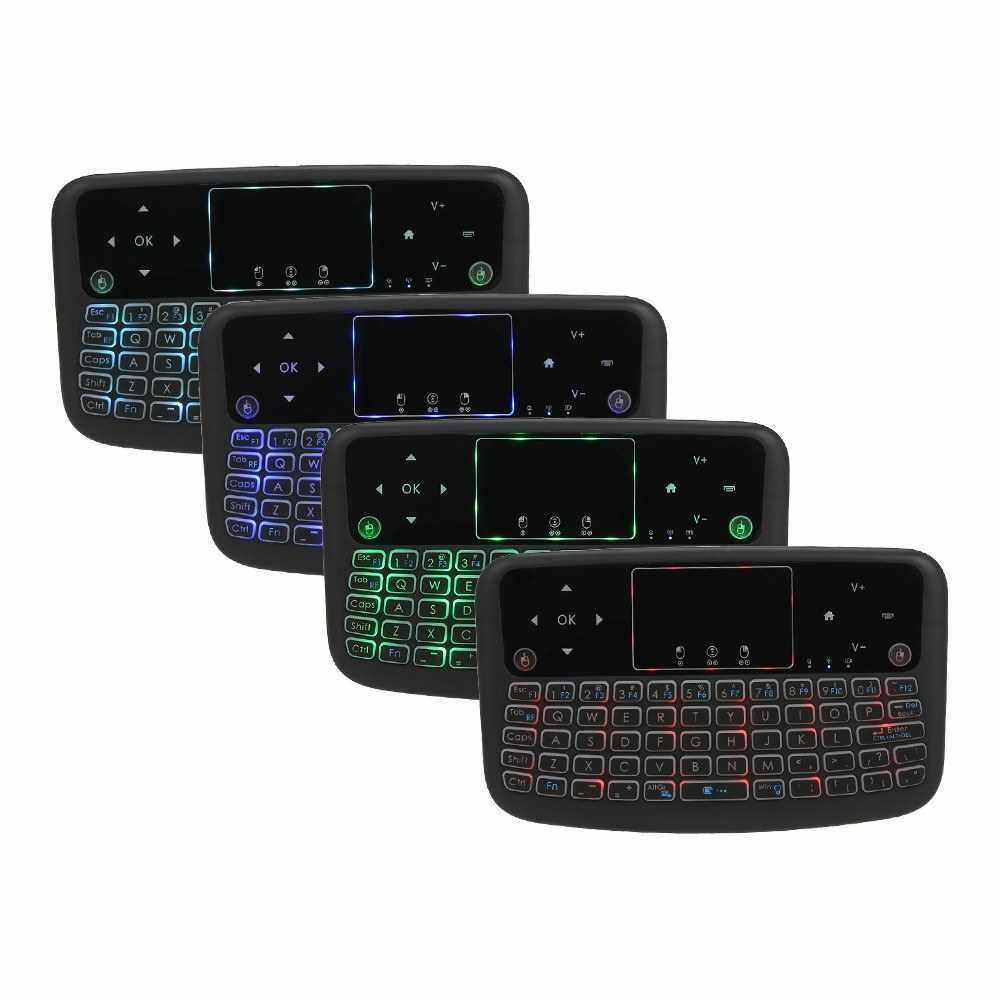 A36 Mini Wireless Keyboard 2.4G Color Backlit Air Mouse Touchpad Keyboard For Android TV Box Smart TV PC PS3 (Standard)