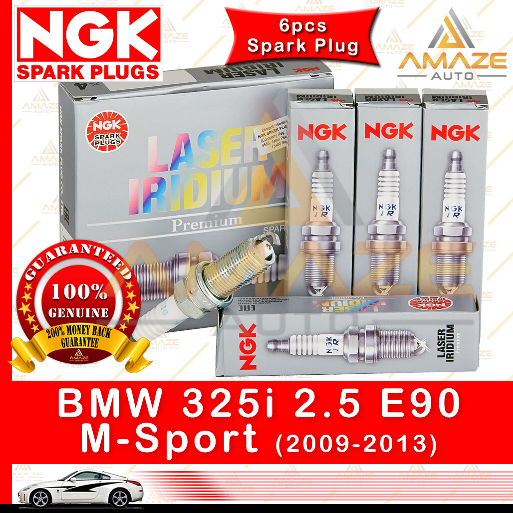 NGK Laser Iridium Spark Plug for BMW 325i 2.5 E90 M-Sport (2009-2013) (6pcs Spark Plug)