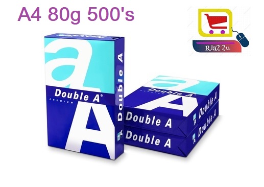 Double A Paper A4 / Kertas Double A / Paper Double A 80Gsm 250 sheets / 500 sheets