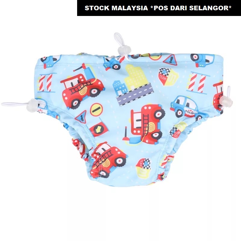 ICE Stock Selangor Newborn Baby Swim Diaper Adjustable Leakproof Cloth Diapers Unisex Infant Swimming Pants Baby Swimsuits