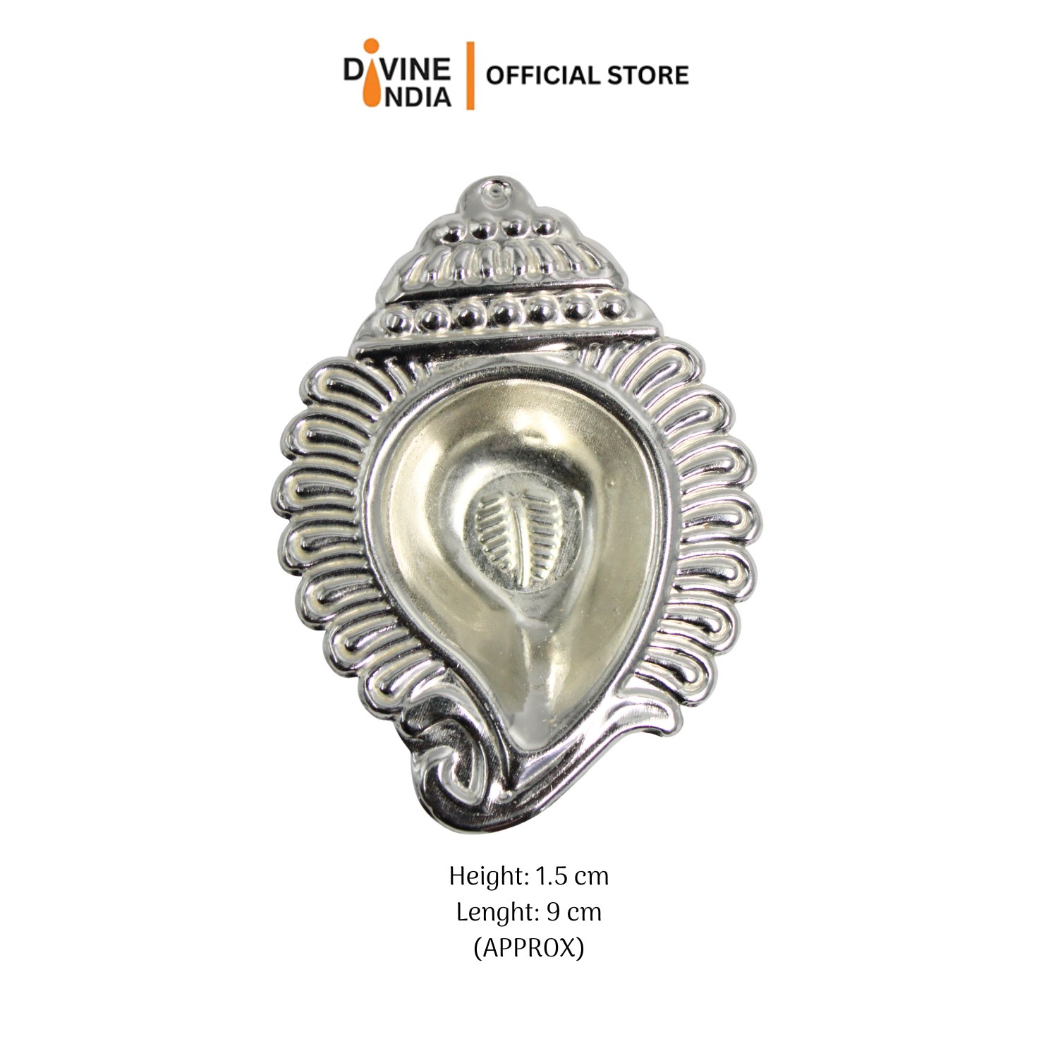German Silver Diya with Unique Shankh Conch Shell Shape Design | Shankh Diya | Sangu Villaku | Deepavali Oil Lamp