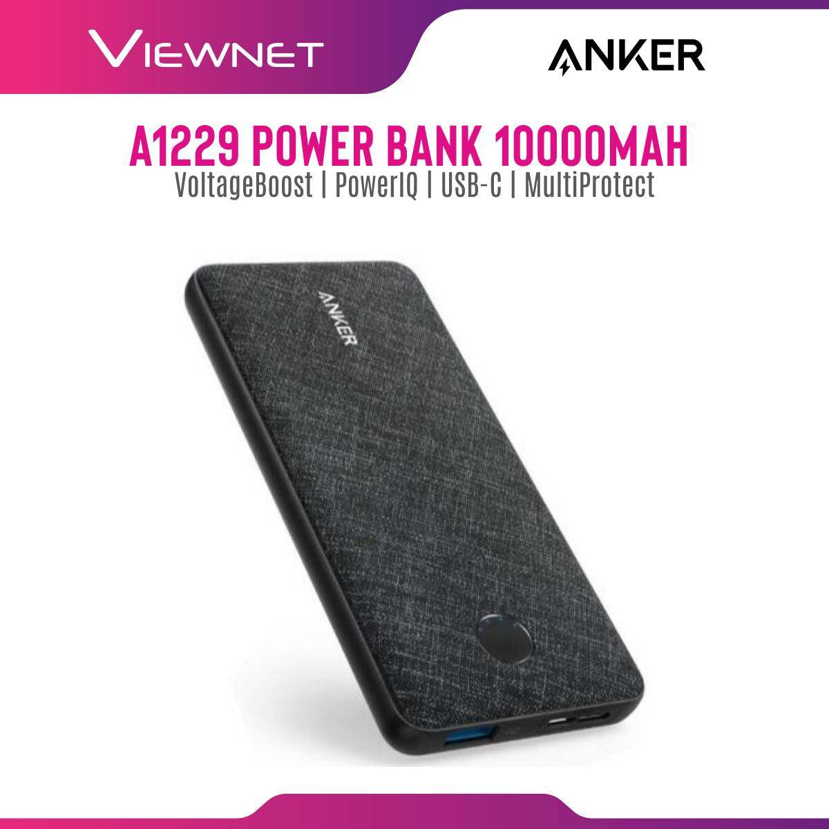 Anker A1229 PowerCore Metro Slim Power Bank with Dual Input - USB C + Micro USB (10000mah)
