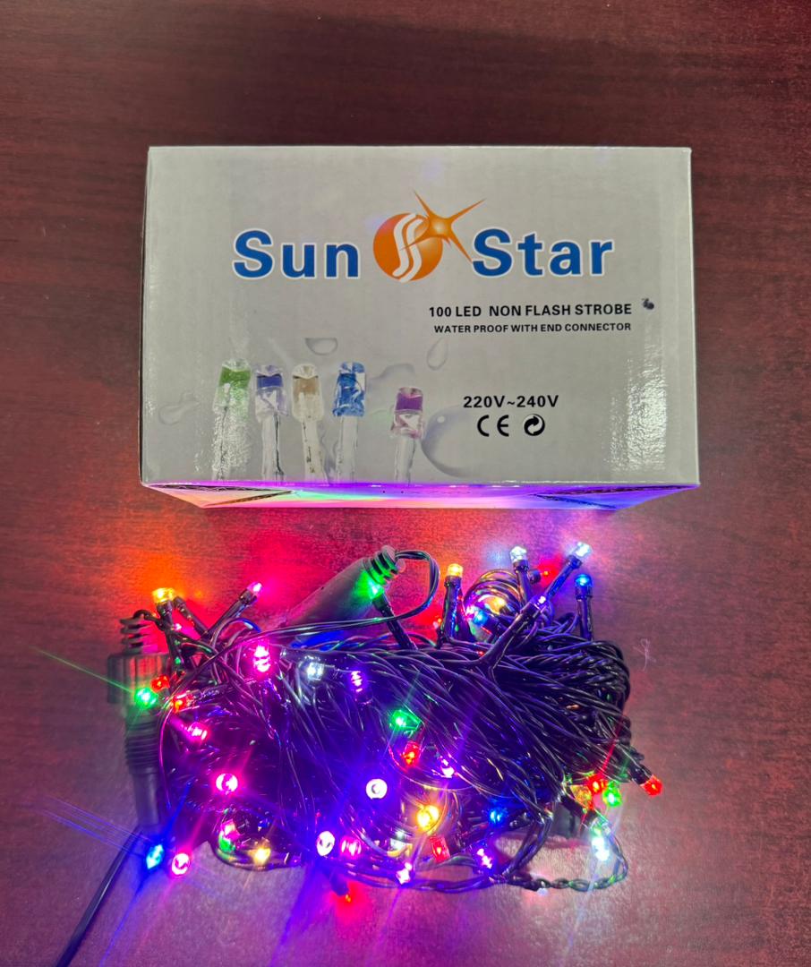 Sunstar 100L Multi Colour Chasing Light/ Decoration Light/ Lampu Lip Lap Raya/ Lampu Kelip Kelap/ Twinkle Light/ Christm