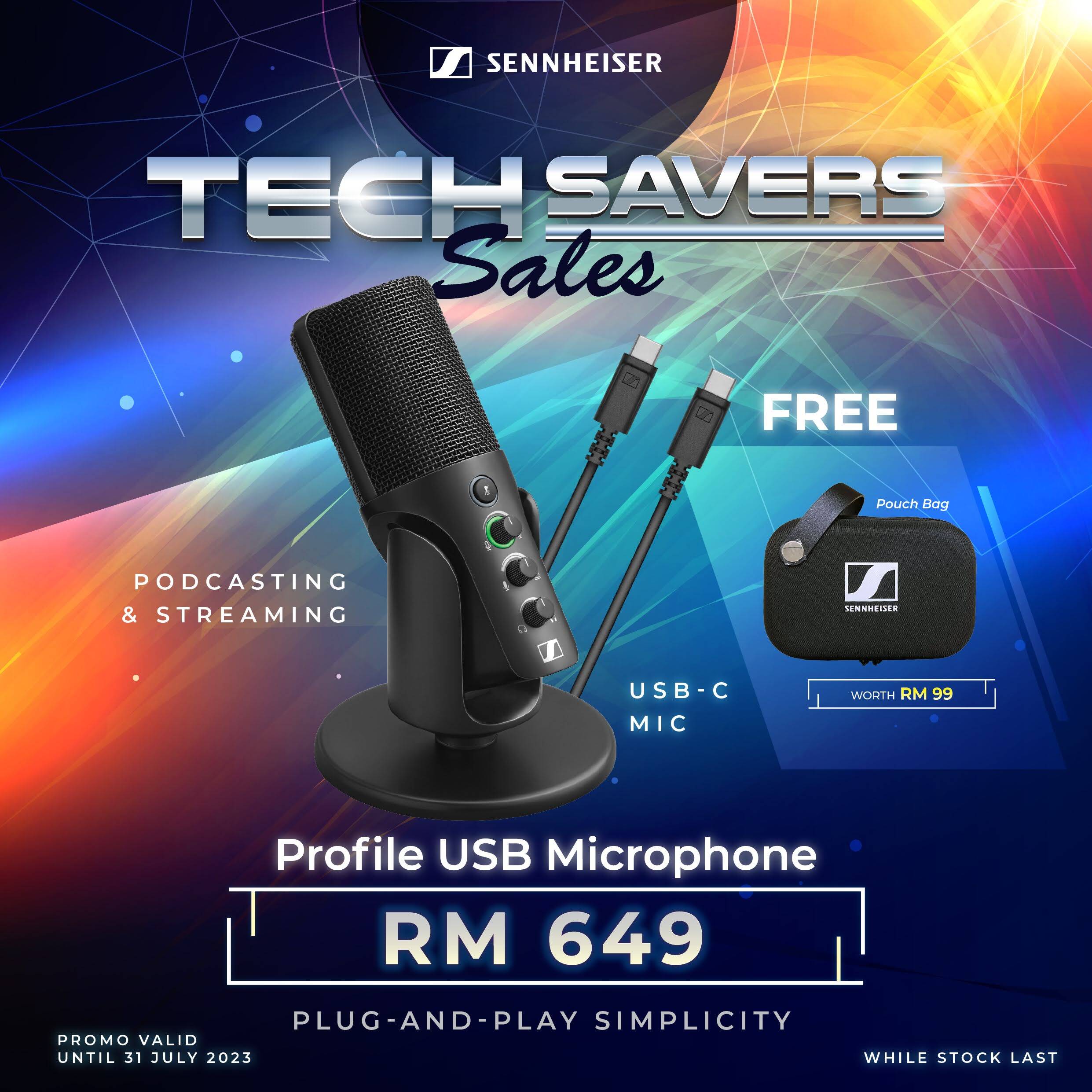 SENNHEISER Profile Microphone USB-C Base Set / Streaming Set / Podcast Mic / Gamer Mic / Streamer Mic / Podcaster Mic