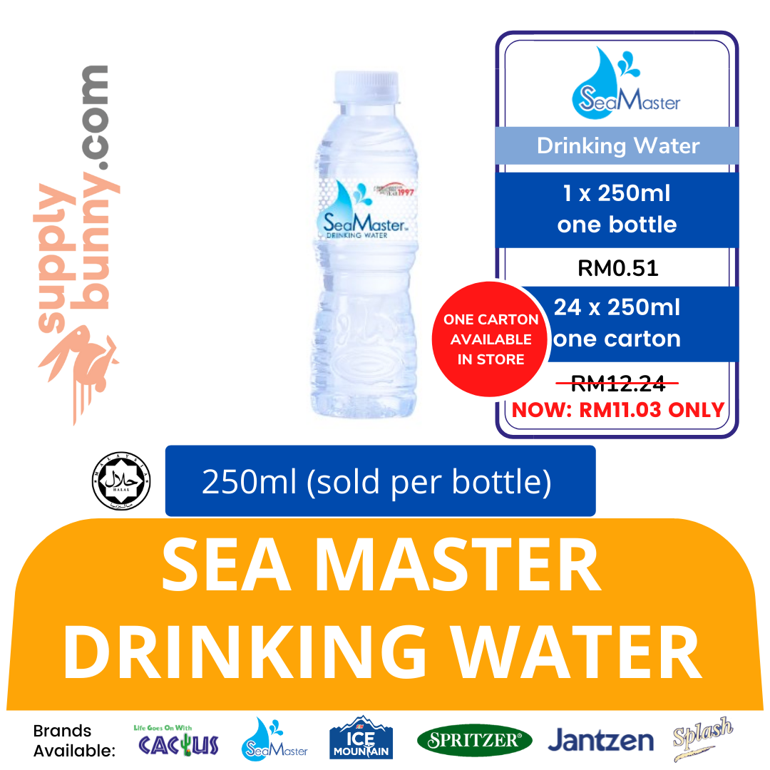 Sea Master Drinking Water 250ml (sold per bottle) 饮用水 PJ Grocer Air Minuman Sea Master