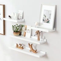 [1PC] Worthbuy Decorative Solid Wood Wall Mounted Storage Floating Shelf Organizer Home Decor Rack