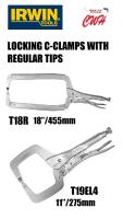 IRWIN 11 18 ORIGINAL LOCKING C-CLAMPS WITH REGULAR TIPS 11 18 ORIGINAL LOCKING C-CLAMPS WITH REGULAR TIPS