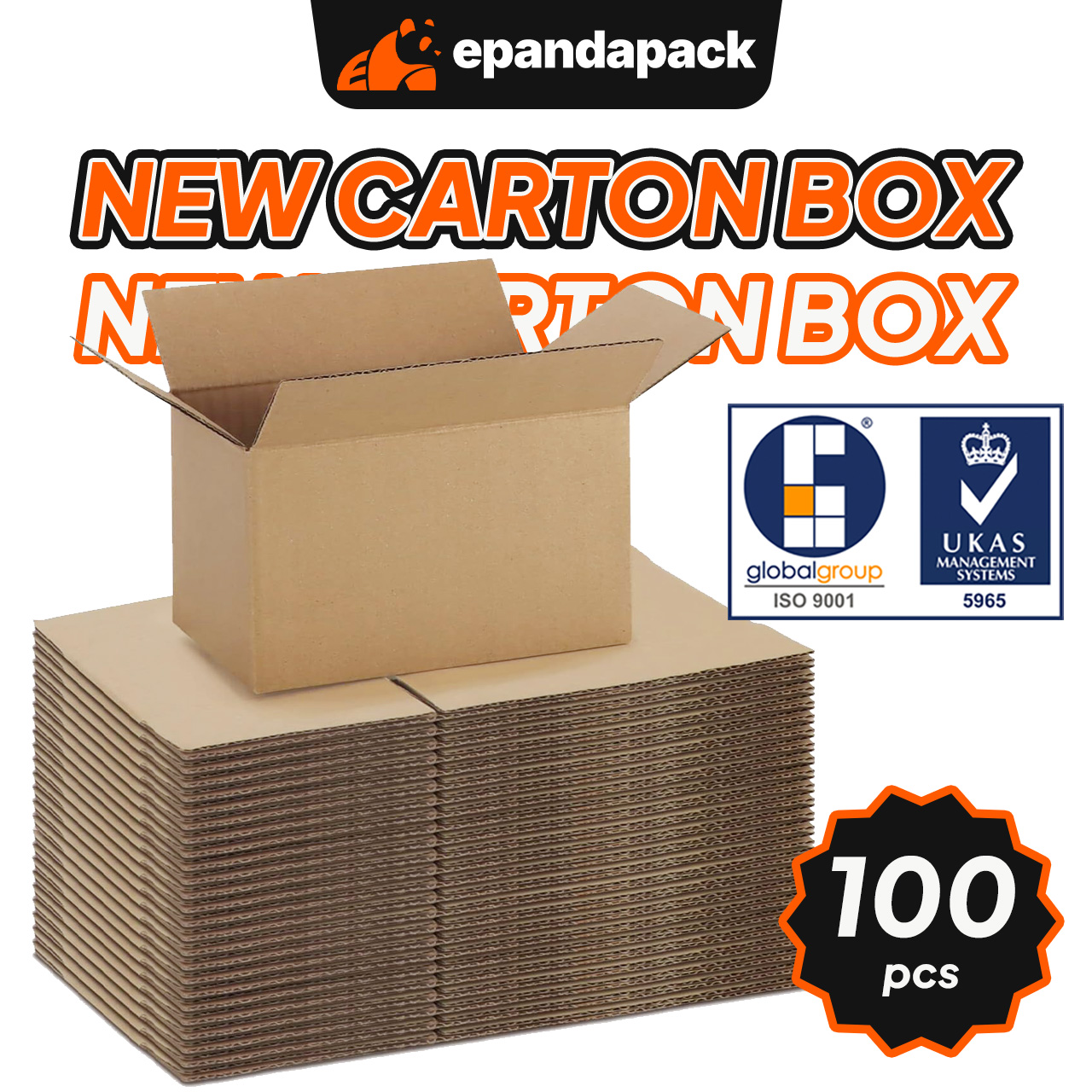 100pcs Corrugated Carton Box Packaging Courier Parcel Box Kotak Karton Pembungkusan Kotak Postage