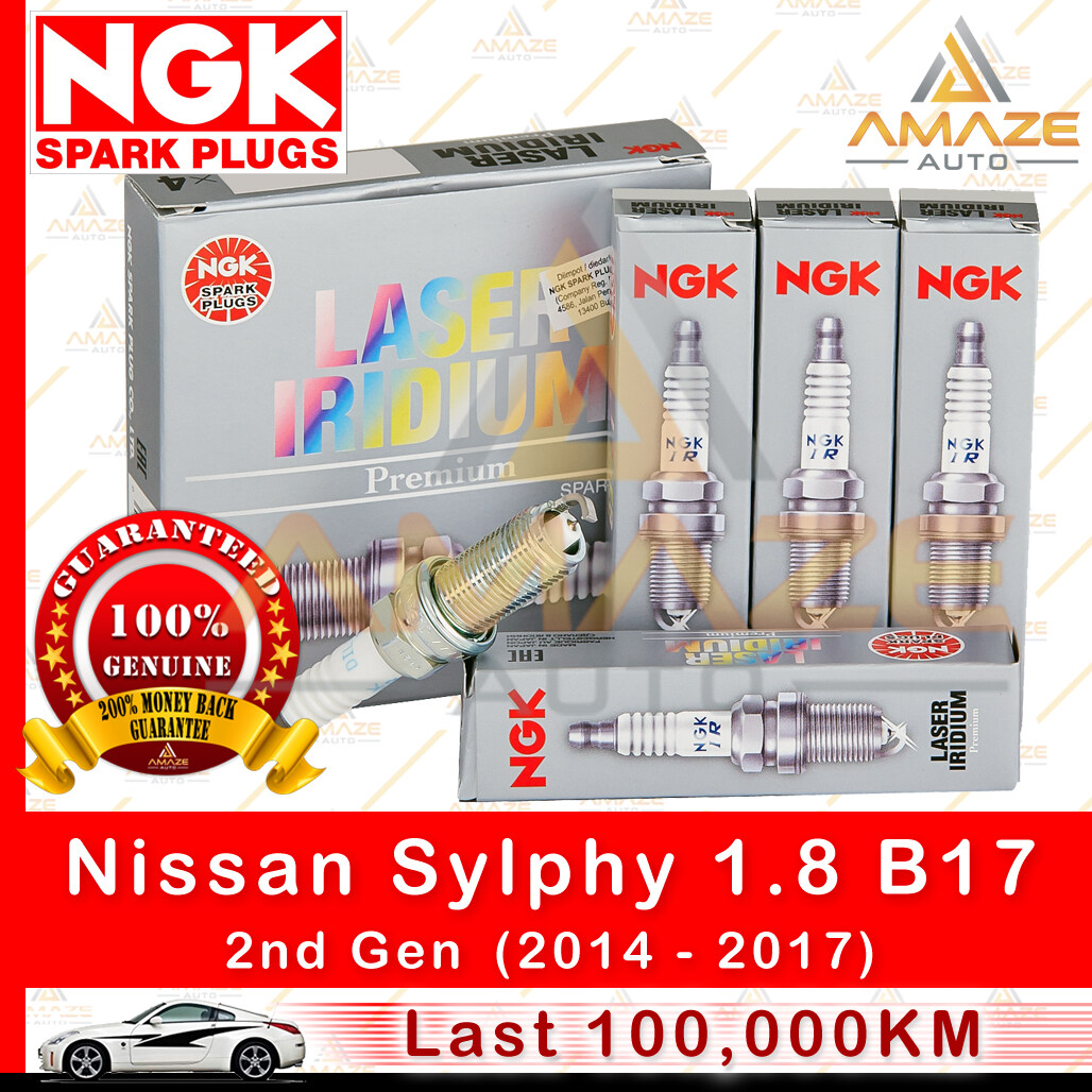 NGK Laser Iridium Spark Plug for Nissan Sylphy 1.8 B17 (2nd Gen) - Longest Usage life and high performance