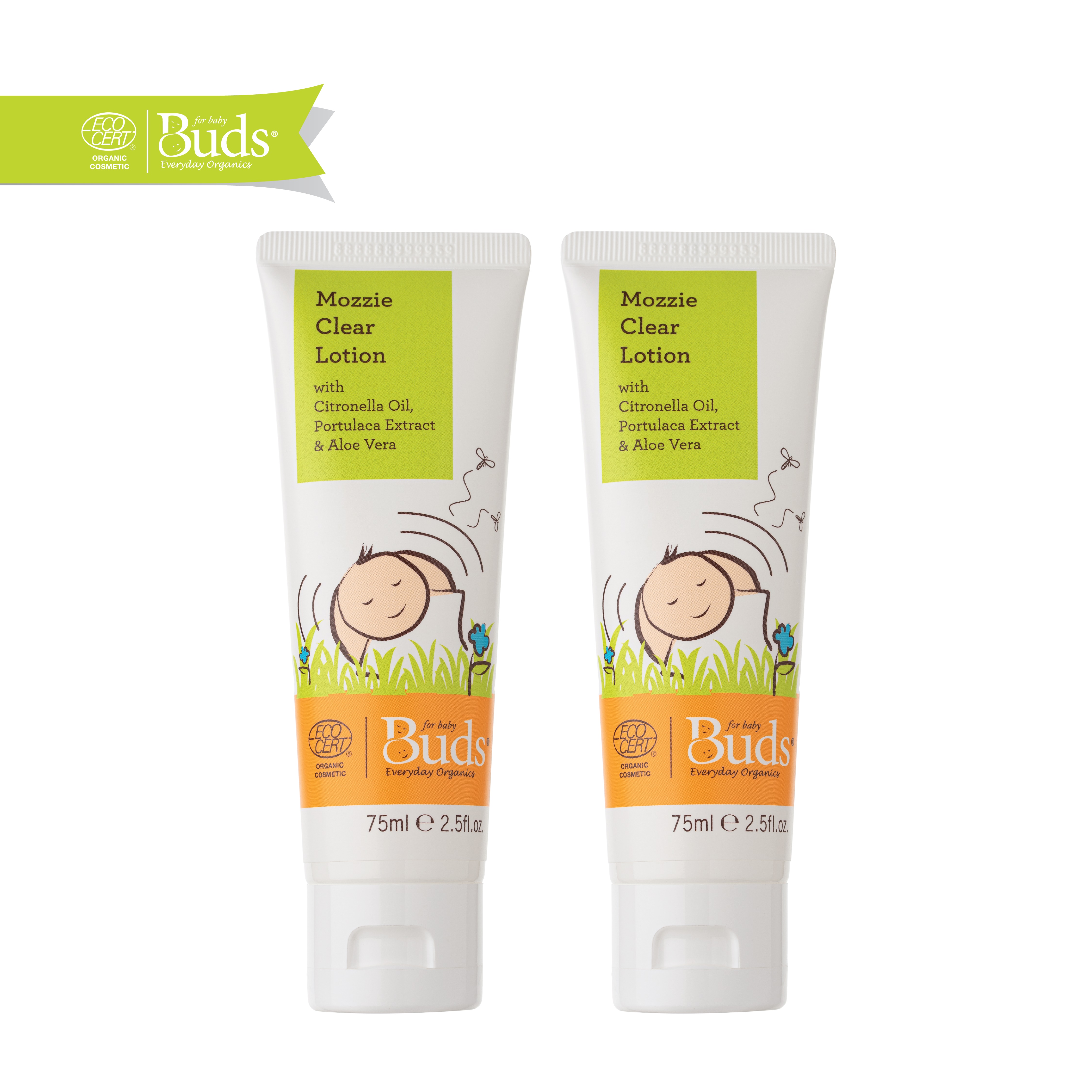 [Twin Pack] Buds Organics BEO Mozzie Clear Lotion (75ml)
