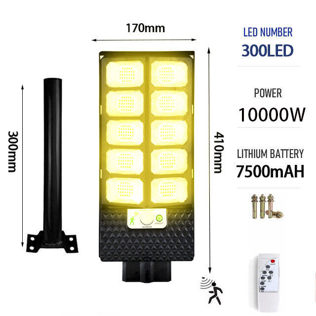 Lampu 15000W Solar Light Outdoor Waterproof Street Llight LED Solar Street Light Super Bright Outdoor Human Body Induction Motion Sensor Solar Wall Lights 太阳能户外灯
