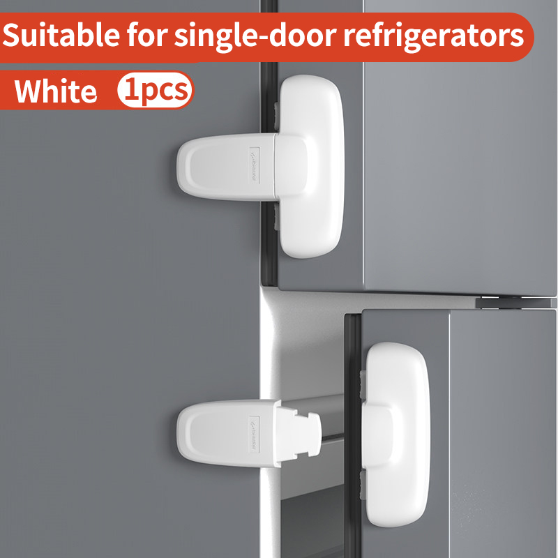 FRIDGE SAFETY LOCK Baby Child Lock for Refrigerator Drawer Cabinet Wardrobe Door Dual Button Lock Easy Installation