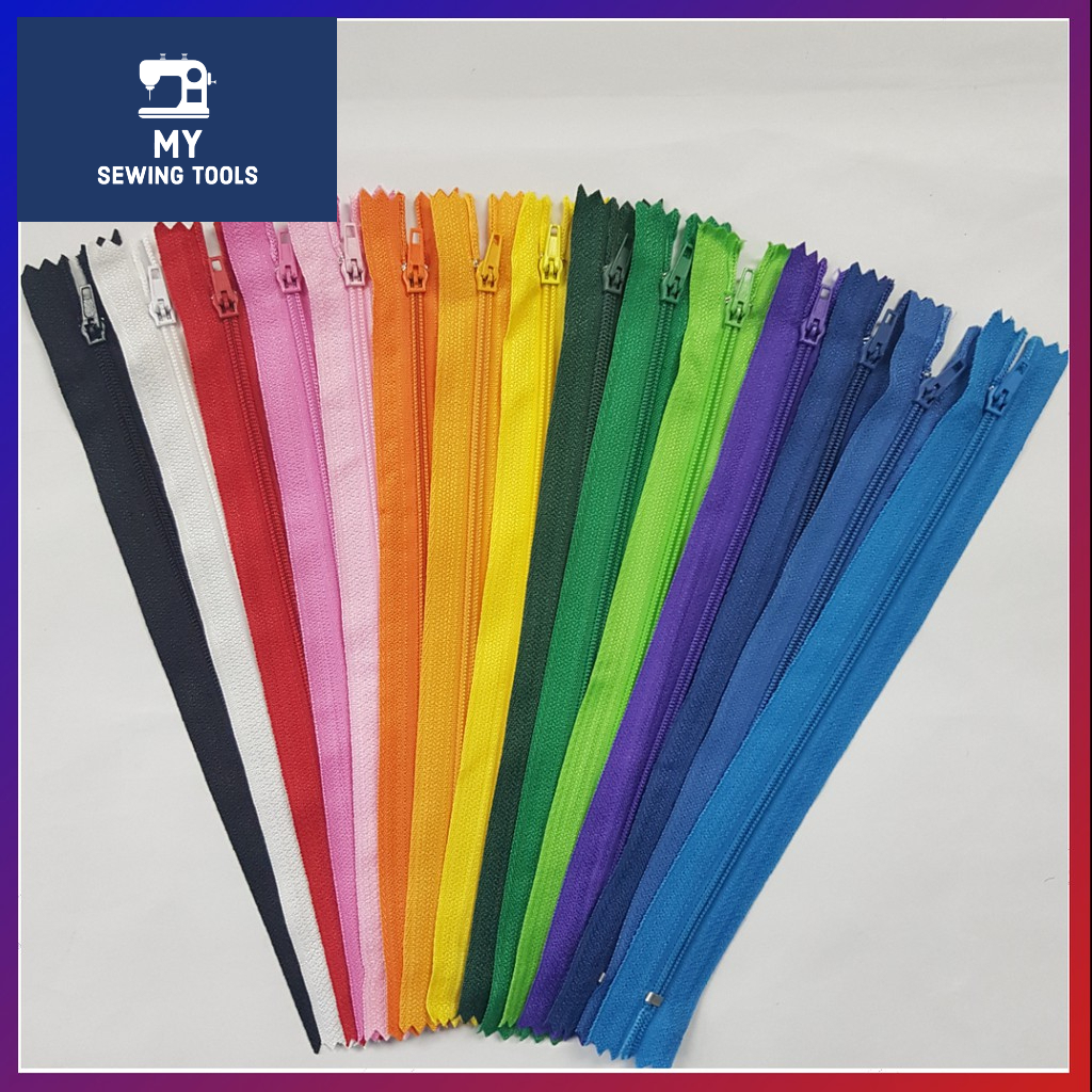 SCZ Normal Zip / Cloth Zip / Normal Zipper (1pc) 8inch | Zip Biasa SCZ / Zip Kain / Zip Baju