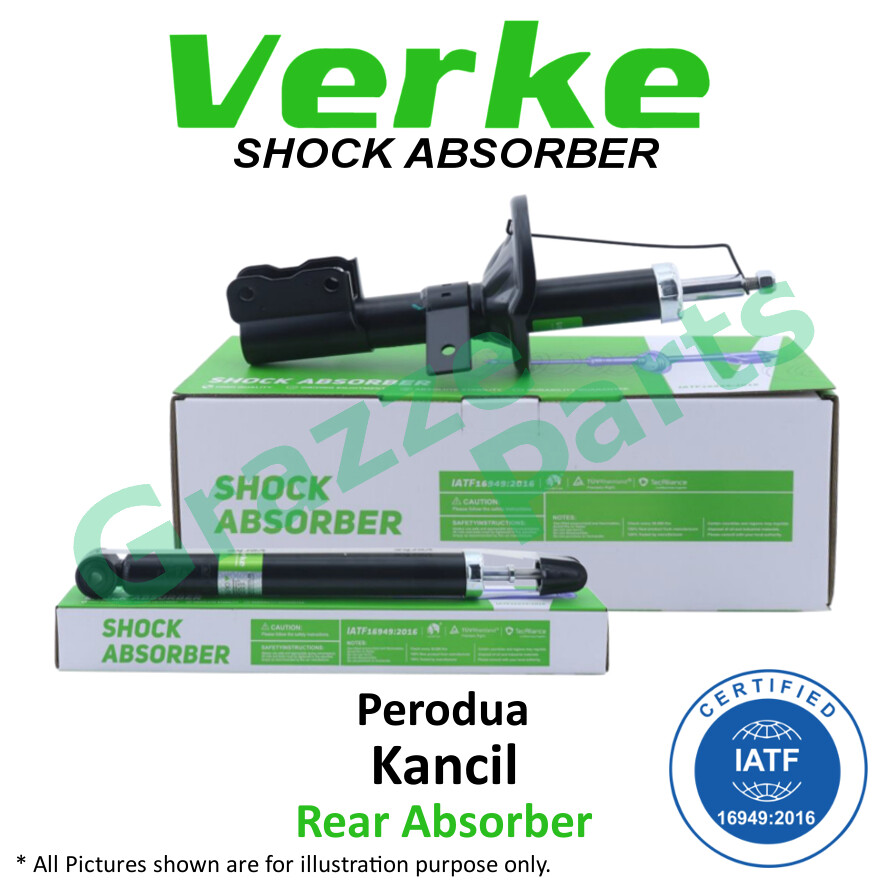 (2pc) Verke Shock Absorber Strut Rear VR01 1934 (Gas) for Perodua Kancil 660 850 1994-2009