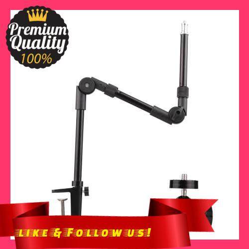 People\'s Choice Andoer ST-01 Flexible Foldable Desk Mount Stand Metal Bracket with 1/4 Inch Screw Ballhead Adapter 3kg Load Capacity for Fill Light LED Ring Light Webcam Camera Smartphone (Standard)