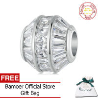 BAMOER 925 Sterling Silver Lucky Little Waist Beads Charm For Women Fashion Jewelry Bracelet DIY Accessory BSC831