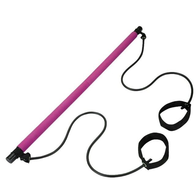Portable 2 Foot Loops Lightweight Trainer Bar Stick with Resistance Band for Gym Home Fitness Sports Body Workout 15591202
