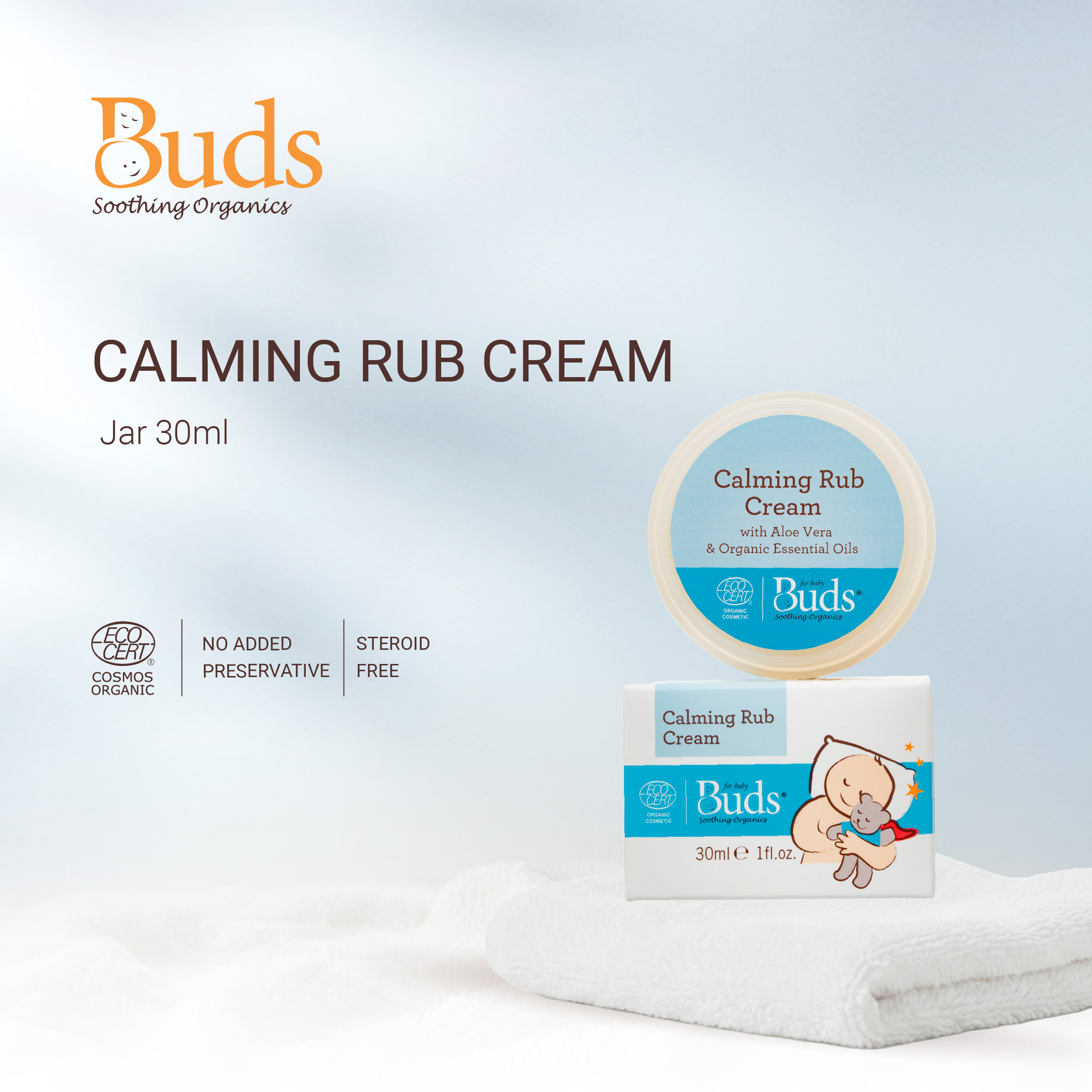 Buds Organics BSO Calming Rub Cream (30ml)