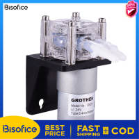 GROTHEN DC 24V Peristaltic Pump with Silicone Tubing High Flow Water Liquid Pump Dosing Vacuum Pump Self-Priming Anti-Corrosion Adjustable Flow for DIY Aquarium Lab Chemical Analysis Dosing Additives L Style
