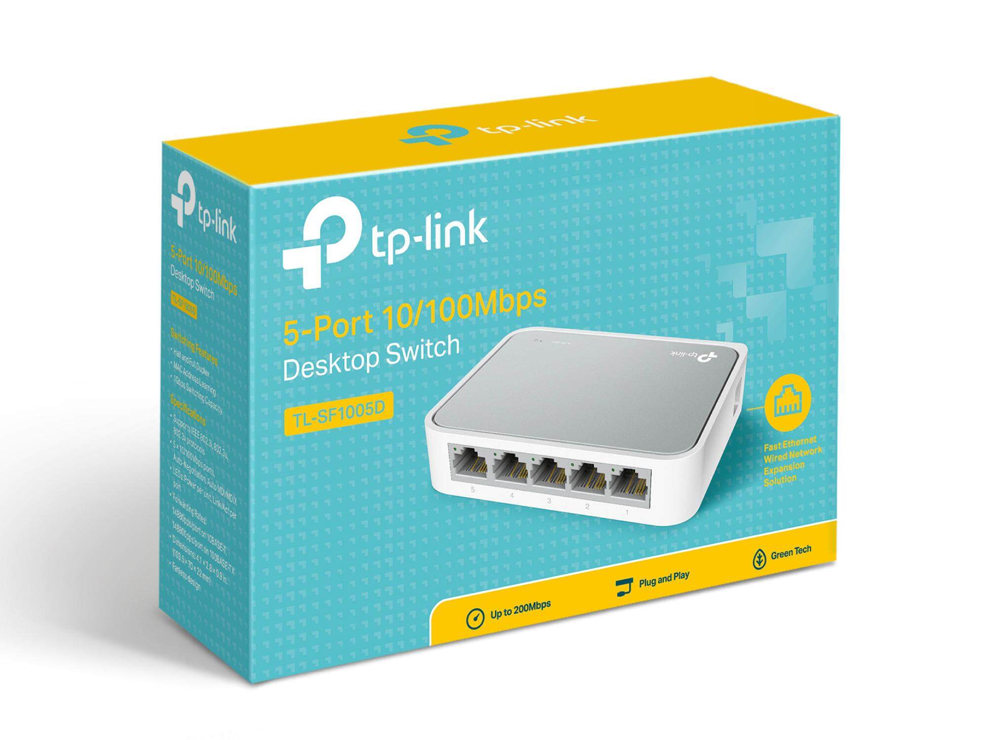 TP-LINK TL-SF1005D 5-Port 10/100Mbps Desktop Network Switch